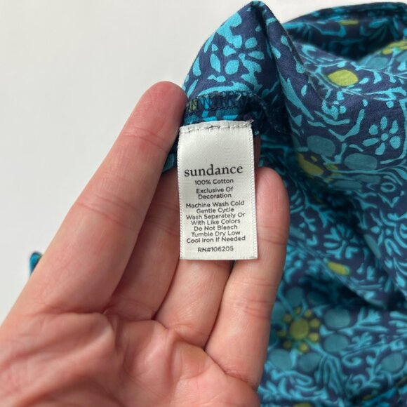 Sundance Turquoise Print Lightweight Cotton Slim Leg Cargo Lounge Pant S - Picture 5 of 7